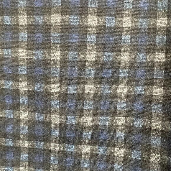 MAX STUDIO blue gray knit stretch unlined check classic pencil straight skirt XS - Picture 2 of 7